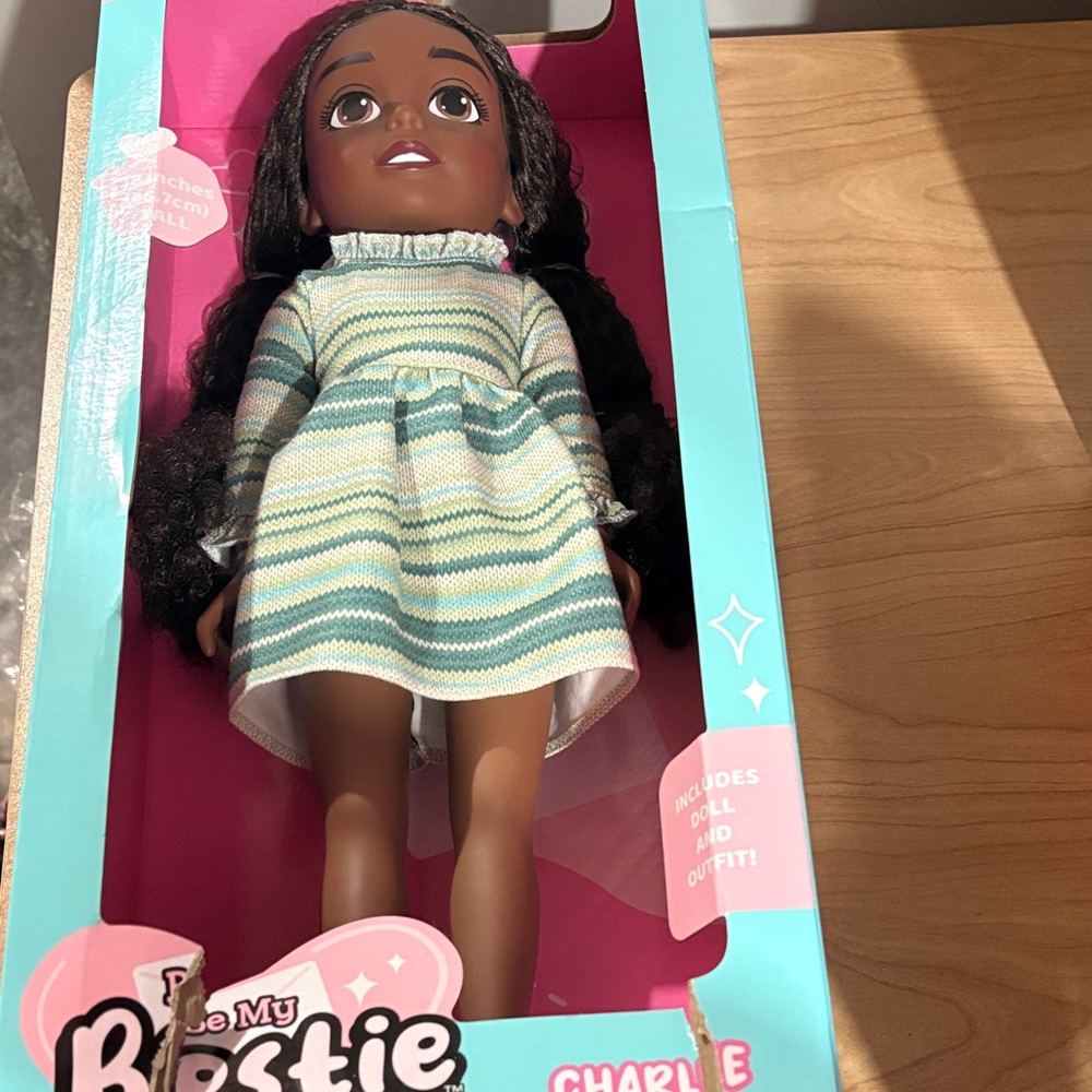 Pose My Bestie Doll with Striped Dress